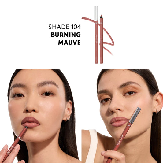 Yves Saint Laurent YSL Kiss Shaper long-lasting sculpting lip liner in multiple shades, new in box, with close-up of the product.