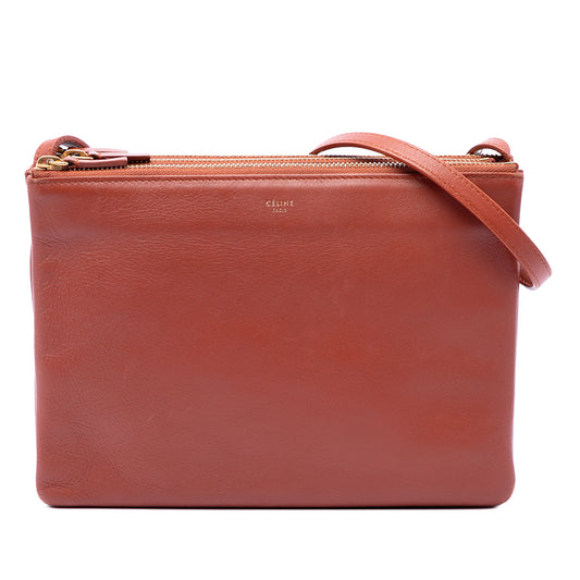 Large Lambskin Trio Crossbody Red - Lab Luxury Resale