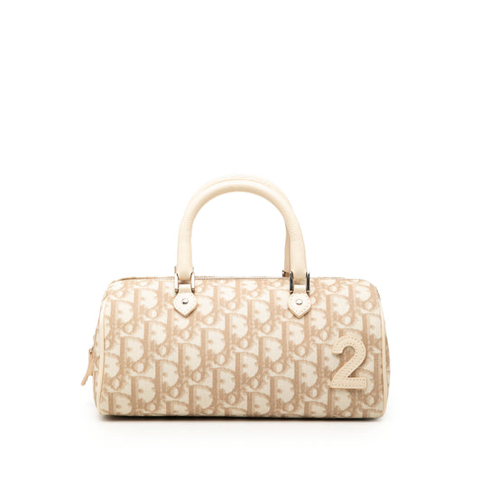 Oblique Canvas Trotter Boston Bag Brown - Lab Luxury Resale