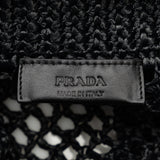 Crochet Raffia Logo Tote Black - Lab Luxury Resale
