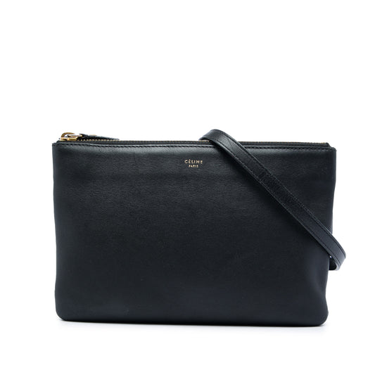 Small Lambskin Trio Crossbody Black - Lab Luxury Resale