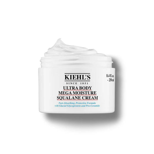 Kiehl's Ultra Body Mega Moisture Squalane Cream 250ml, creamy moisturizer for smooth, hydrated skin