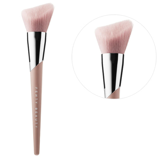 Fenty Beauty Cheek Hugging Bronzer Brush 190 by Rihanna, new in box, with soft bristles for seamless bronzer application.
