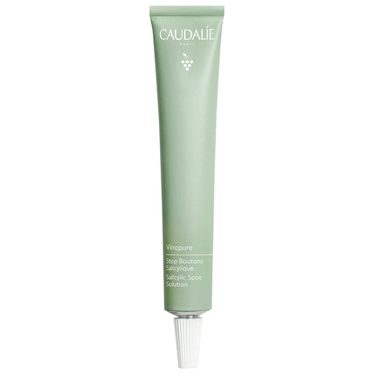 Caudalie Vinopure Color Correcting Spot Solution with Salicylic Acid, 15ml, new in box, for targeted blemish treatment.