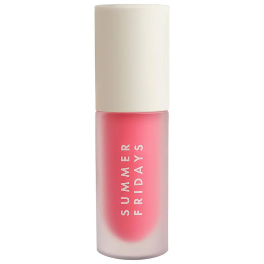 Summer Fridays Dream Lip Oil in multiple shades, a beauty product with glossy, nourishing lips, displayed in a close-up image.