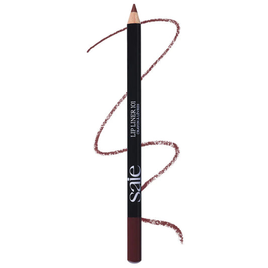 Saie Lip Liner 101 in various shades, showing a creamy, nourishing lip pencil with a sleek design and twist-up tip.