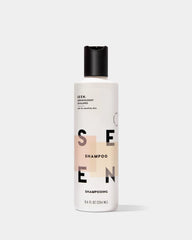 SEEN Shampoo 8.6oz bottle with scented label, front view showcasing the clear product and sleek packaging design.