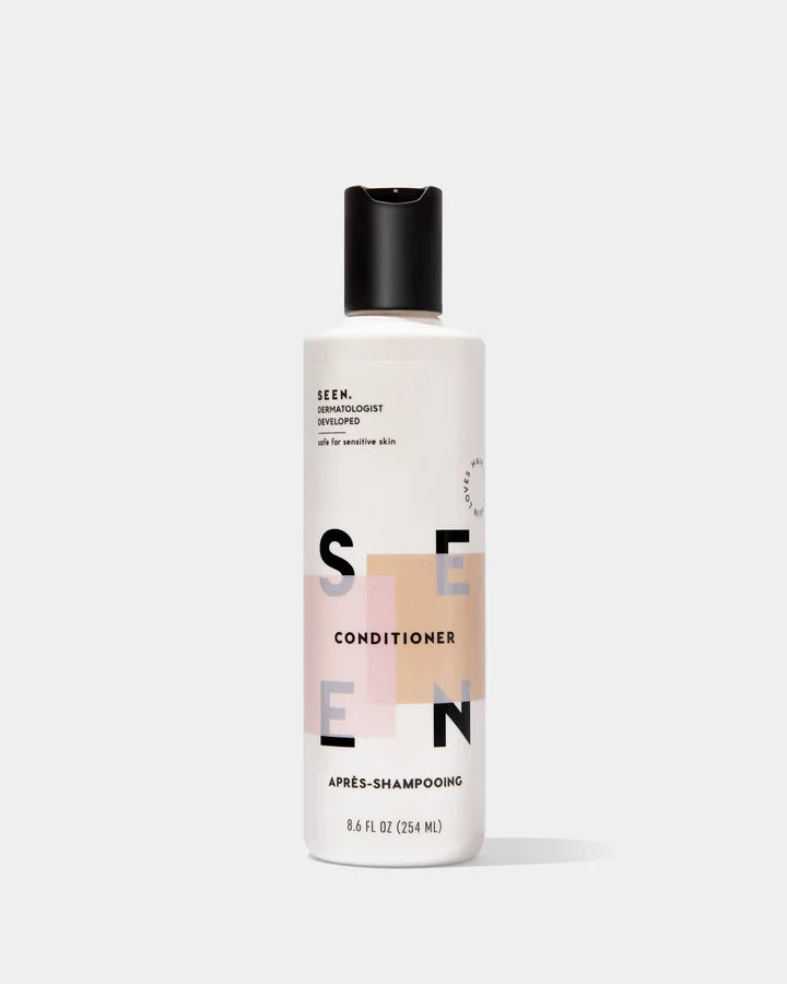 SEEN Conditioner 8.6oz bottle showing the front label with a sleek design and product details, for nourishing hair care.