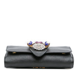 Leather Crystal Embellished Crossbody Black - Lab Luxury Resale