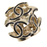 CC Gold Plated Enamel Cube Logo Push Back Earrings Gold - Lab Luxury Resale