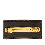 Zucca Canvas Barrette Hair Clip Brown - Lab Luxury Resale