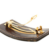 Zucca Canvas Barrette Hair Clip Brown - Lab Luxury Resale