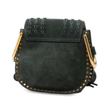 Small Suede Braided Hudson Crossbody Green - Lab Luxury Resale