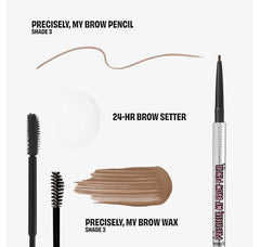 Benefit Cosmetics Browminoes in various shades, new in box, featuring a compact brow powder and applicator for natural-looking eyebrows.