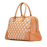 Extra Large Canvas and Cut Out Leather Amazona 75 Brown - Lab Luxury Resale
