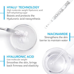 Bioderma Hydrabio Hyalu+ Serum 30ml bottle with dropper for hydrating and plumping skin, displayed on a neutral background.