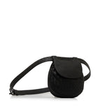 Intrecciato Flap Belt Bag Black - Lab Luxury Resale