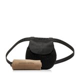 Intrecciato Flap Belt Bag Black - Lab Luxury Resale
