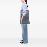 Smooth Calfskin Clasp Cabas Tote Gray - Lab Luxury Resale