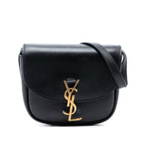 Saint Laurent Small Leather Monogram Kaia Crossbody Black