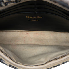Oblique Canvas Saddle Pouch Wallet on Chain Blue - Lab Luxury Resale