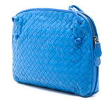 Nappa Intrecciato Nodini Crossbody Blue - Lab Luxury Resale