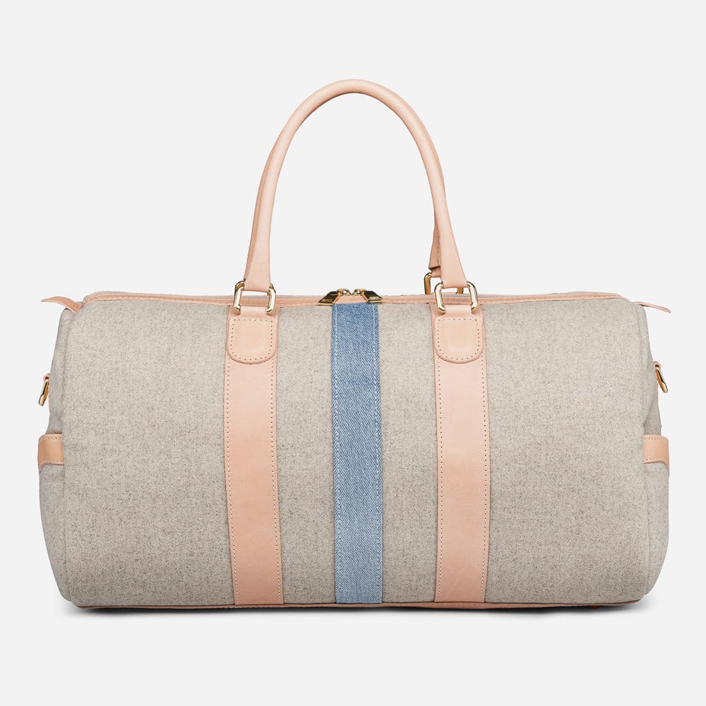 Monte & Coe Italian Wool Weekender in Natural NEW