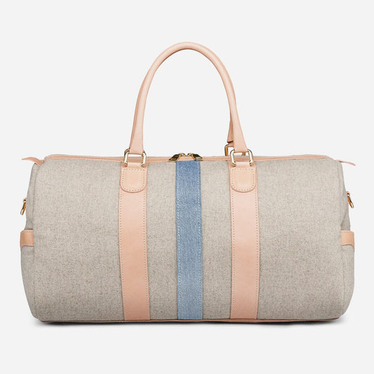 Monte & Coe Italian Wool Weekender in Natural NEW