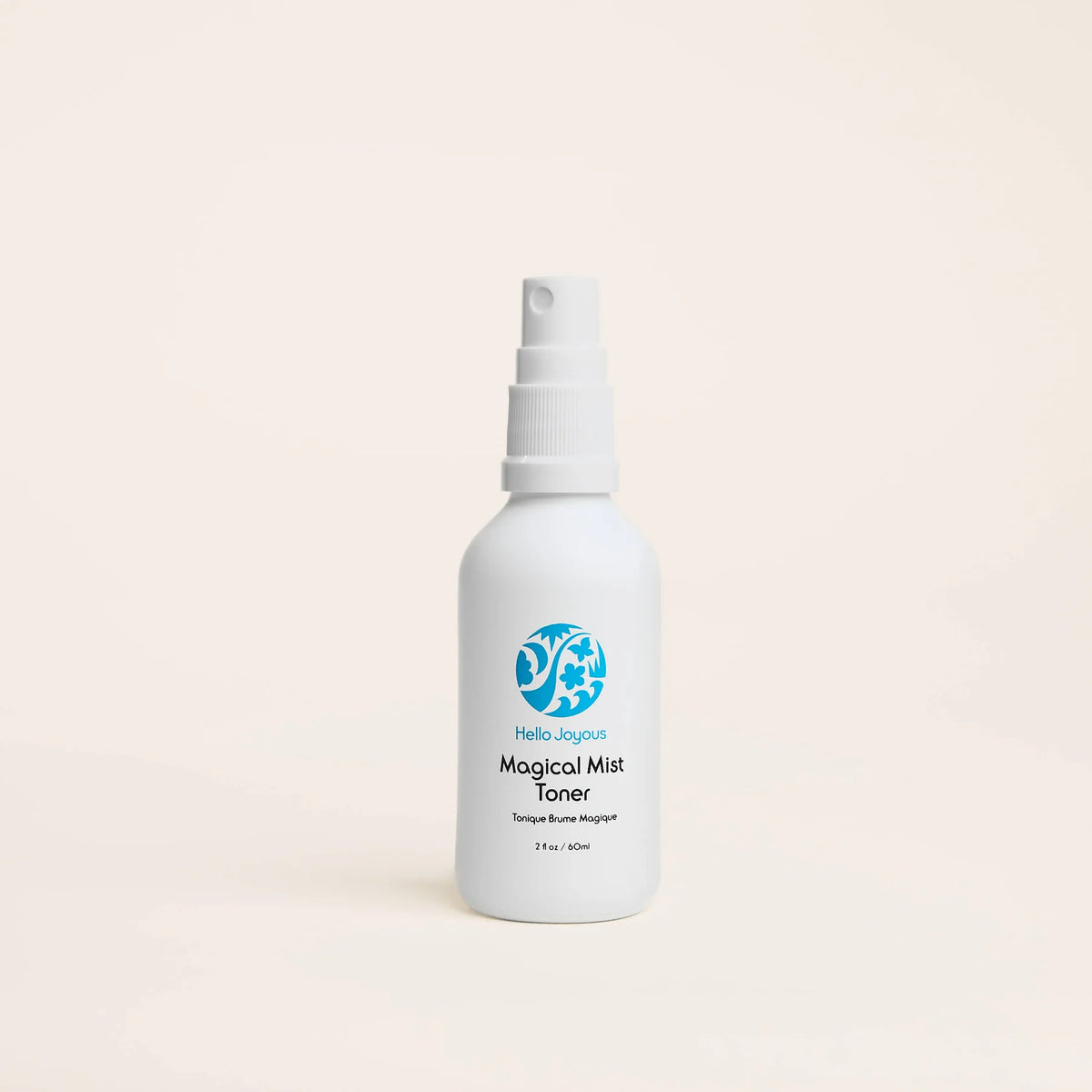 Hello Joyous Magical Mist Hydrosol Toner 60ml bottle, natural skincare product with a sleek design and minimalist label.