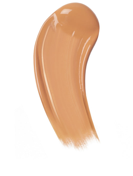 Gucci Natural Finish Fluid Foundation in various shades, new in box, featuring sleek bottle and makeup application details.