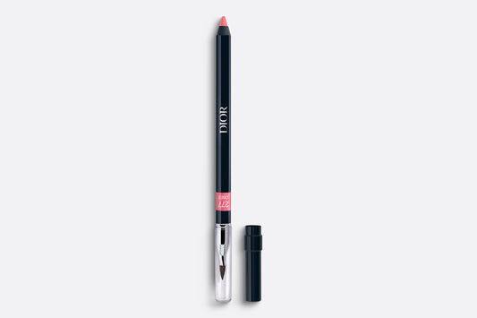 Dior Rouge Dior Contour No-Transfer Lip Liner Pencil in sleek black packaging, displayed on a neutral background.