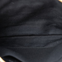 Lambskin Motocross Giant 12 Zip Around Flat Clutch Black - Lab Luxury Resale