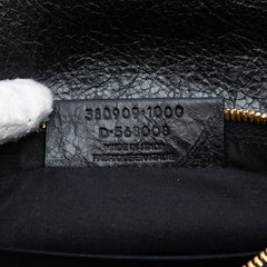 Lambskin Motocross Giant 12 Zip Around Flat Clutch Black - Lab Luxury Resale