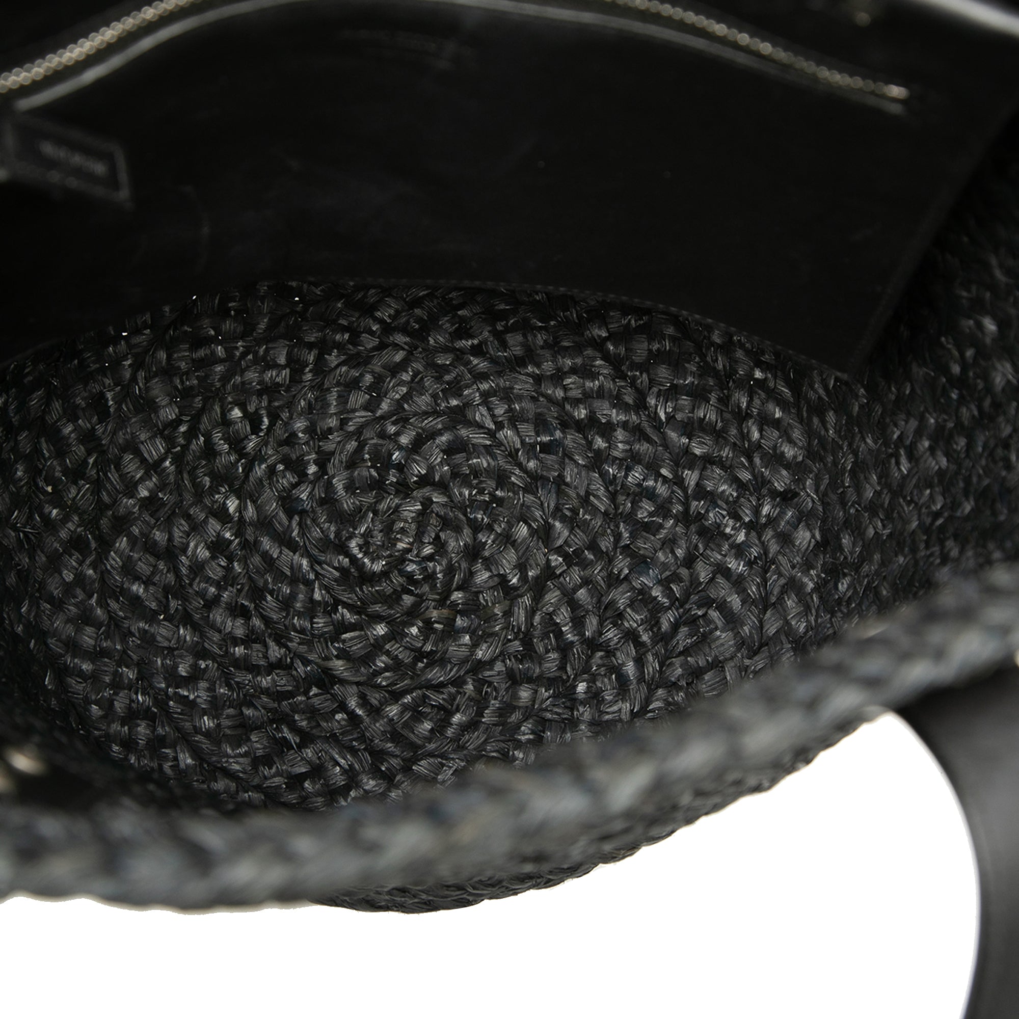 Small Raffia Panier Tote Black - Lab Luxury Resale