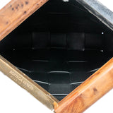 Lambskin Maxi Intrecciato The Snap Clutch Black - Lab Luxury Resale