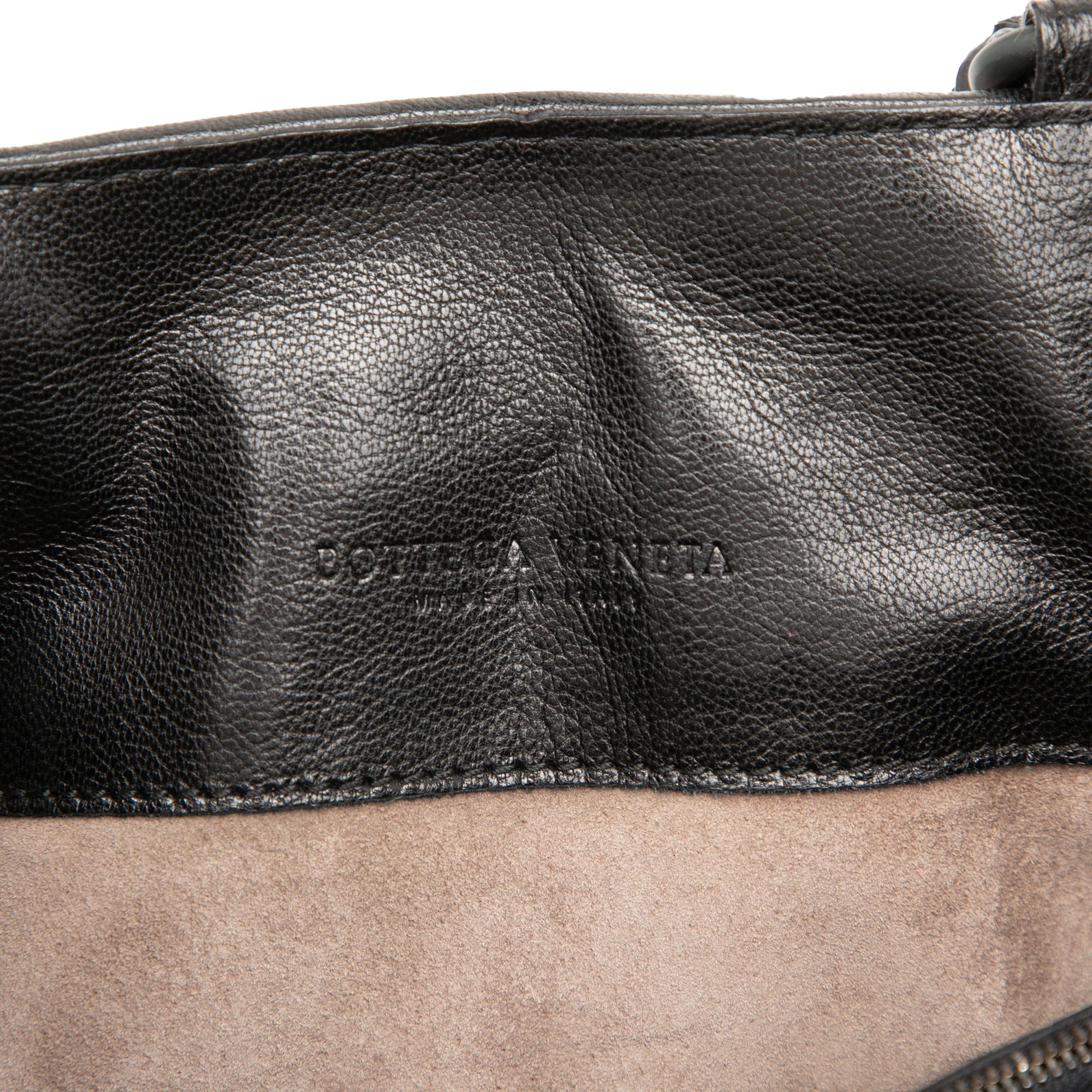 Bicolor Nappa Intrecciato Vertical Convertible Satchel Black - Lab Luxury Resale