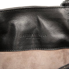 Bicolor Nappa Intrecciato Vertical Convertible Satchel Black - Lab Luxury Resale