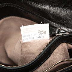 Bicolor Nappa Intrecciato Vertical Convertible Satchel Black - Lab Luxury Resale