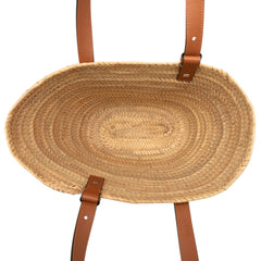 Small Raffia Anagram Basket Tote Beige - Lab Luxury Resale