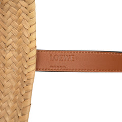 Small Raffia Anagram Basket Tote Beige - Lab Luxury Resale