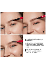 Valentino Brow Trio Eyebrow Liner - 02 Brown NIB