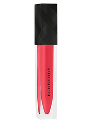 Burberry Kisses Lip Lacquer in Tangerine, a vibrant orange beauty product with sleek packaging and applicator brush.