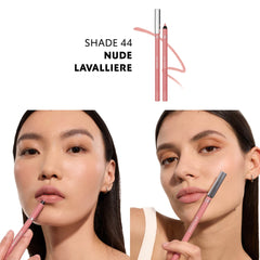 Yves Saint Laurent YSL Kiss Shaper Long-Lasting Sculpting Lip Liner in various shades, new in box, close-up of the product.