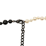 CC Faux Pearl and Bead Necklace Black - Lab Luxury Resale