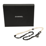 CC Faux Pearl and Bead Necklace Black - Lab Luxury Resale