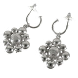 CC Silver Plated Crystal Dangle Earrings Silver - Lab Luxury Resale