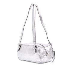 Metallic Leather Tag Bowling Bag Silver - Lab Luxury Resale