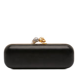 Bicolor Leather Twin Long Skull Clutch Black - Lab Luxury Resale