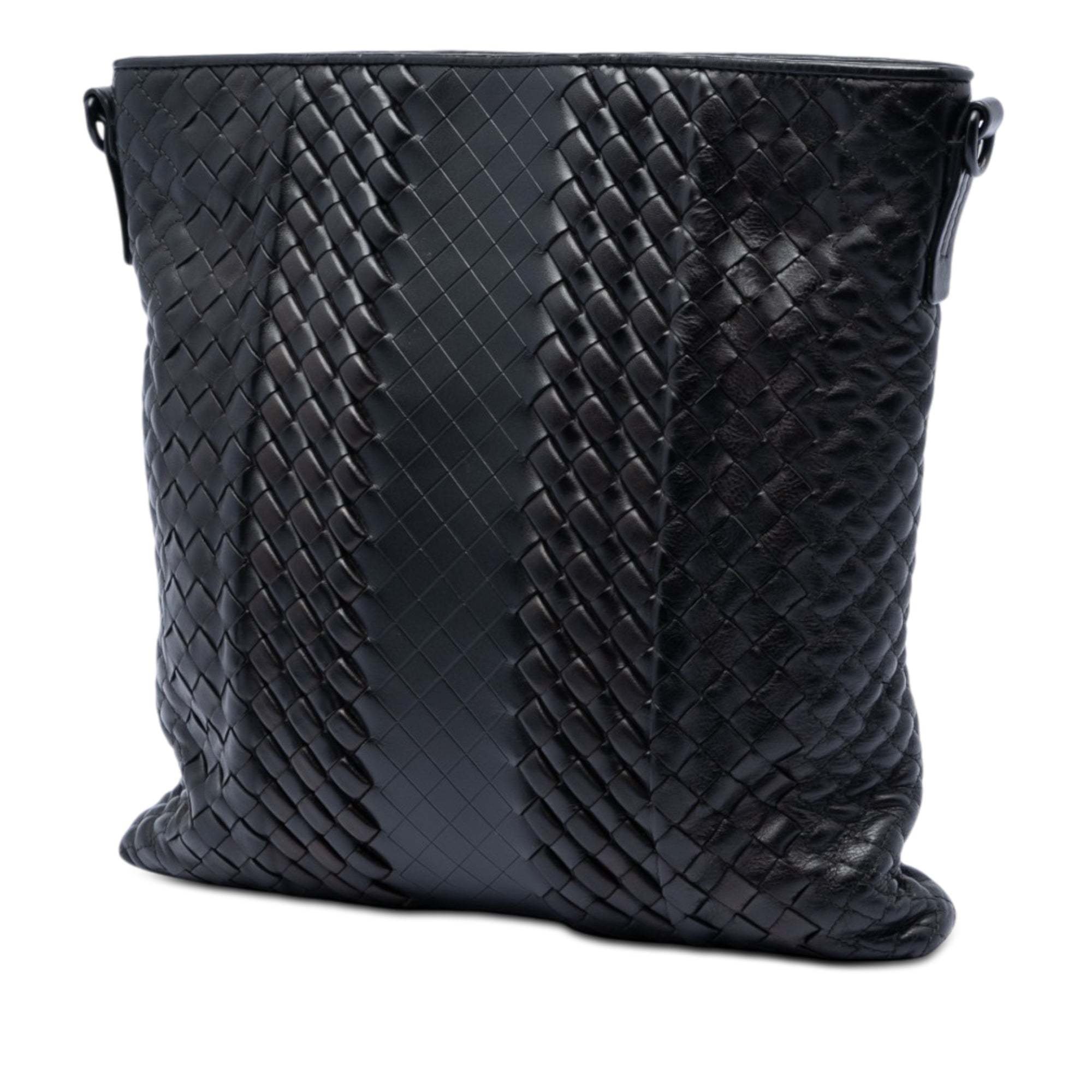 Leather Intreccio Imperatore Crossbody Black - Lab Luxury Resale