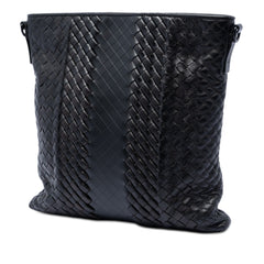Leather Intreccio Imperatore Crossbody Black - Lab Luxury Resale